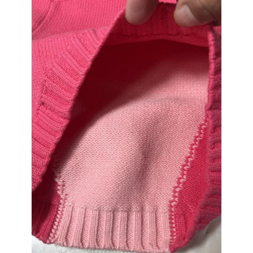 Dog Sweater ON THE ROLL  Apparel for Dogs Pink Hoodie Size L Wool Pink